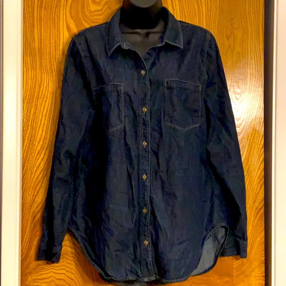 Treasure & Bond | Dark Denim Button Up Shirt